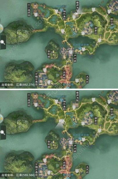 《楚留香》10月10日打坐位置分享 10月10日坐观万象打坐位置一览[多图]图片1
