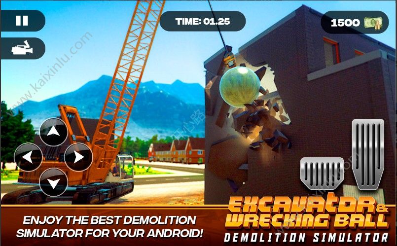 破坏球拆迁模拟器安卓版金币官方版（Excavator Wrecking Ball Demolition Simulator）图片2