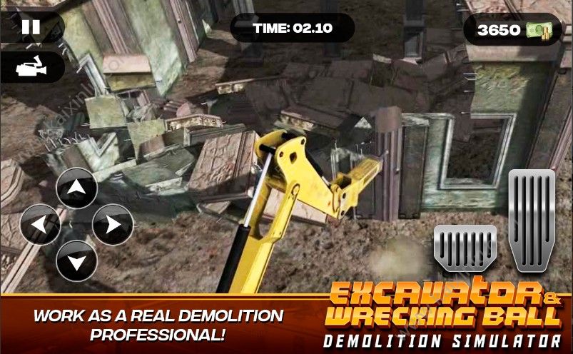 破坏球拆迁模拟器安卓版金币官方版（Excavator Wrecking Ball Demolition Simulator）图片3