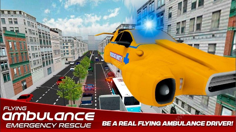 救护车紧急救援手机游戏中文版（Flying Ambulance Emergency Rescue）图片1