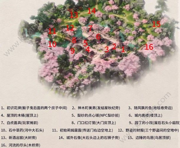 侍魂胧月传说稀有称号怎么获得？全地图探宝点位置一览[视频][多图]图片3