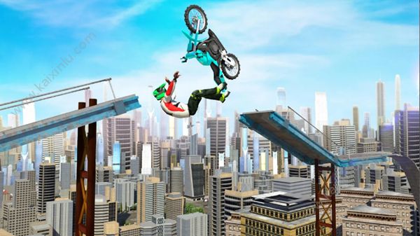 自行车屋顶挑战3D手机游戏下载中文版（Bike Stunts 3D Rooftop Challenge）图片1