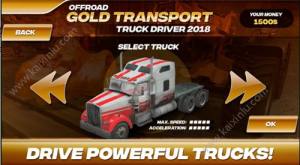 越野黄金运输卡车司机手机游戏中文版（Offroad Gold Transport Truck Driver）图片1