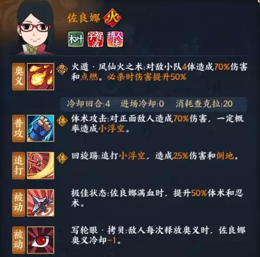 火影忍者ol手游宇智波佐良娜怎么样？宇智波佐良娜获取/技能加点/阵容搭配攻略[图]