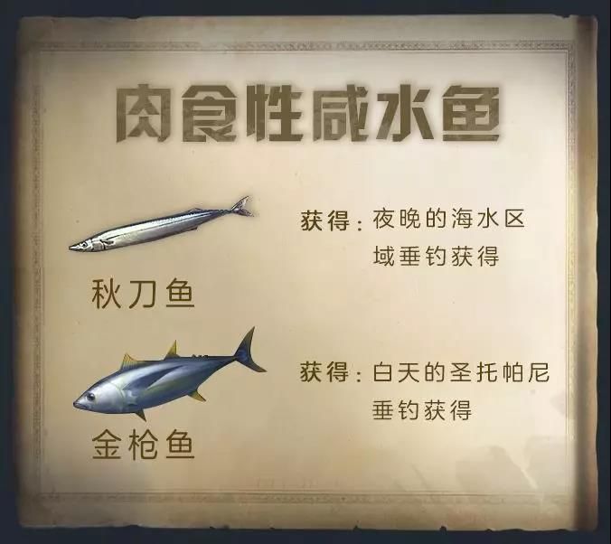 明日之后红绸鱼/白条鱼/龙利鱼在哪钓？秋刀鱼/金枪鱼获得途径分享[视频][多图]图片3