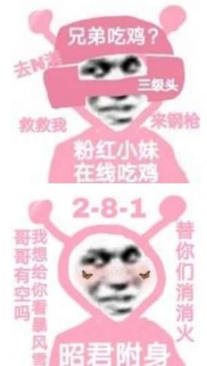 抖音粉红小妹表情包高清无水印免费分享图片1