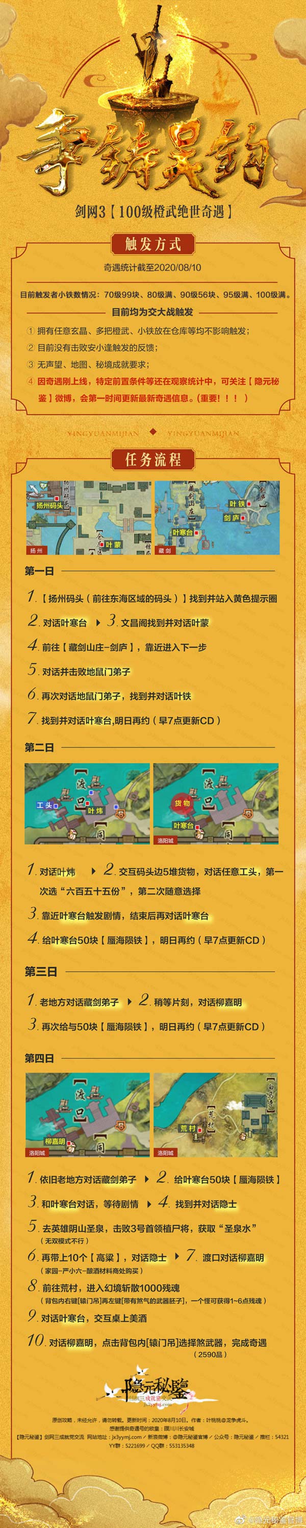 剑网3争铸吴钩奇遇怎么触发？100级橙武争铸吴钩奇遇完成攻略[图]